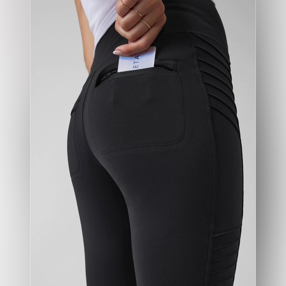 Athleta Delancey Moto Tight in Black - Medium - Picture 9 of 10